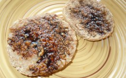 Black Strap Molasses on Sprouted Grain English&nbsp;Muffin