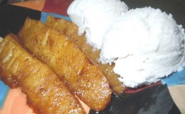 Fried Pineapple w/t Vanilla Bean Coconut Milk Ice&nbsp;Cream