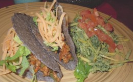 Chipotle tempeh and carrot&nbsp;tacos